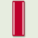 赤無地 短冊型ステッカー (タテ) 360×120 (5枚1組) (812-52)