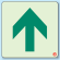 矢印緑矢印 避難口・通路誘導標識 (蓄光ステッカー) 300×300 (829-14A)