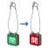 バルブ開閉表示板 両面 マグネットロック式 赤開/緑閉 5セット1組 (857-62)