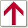 矢印ステッカー 赤・上矢印 100角・5枚1組 (862-31)
