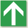 矢印ステッカー 緑・上矢印 100角・5枚1組 (862-33)