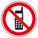 上部標識 電話禁止 (サインタワー同時購入用) (887-727)