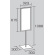 図面・・・標識600×300mm用屋内用スタンド 868-27