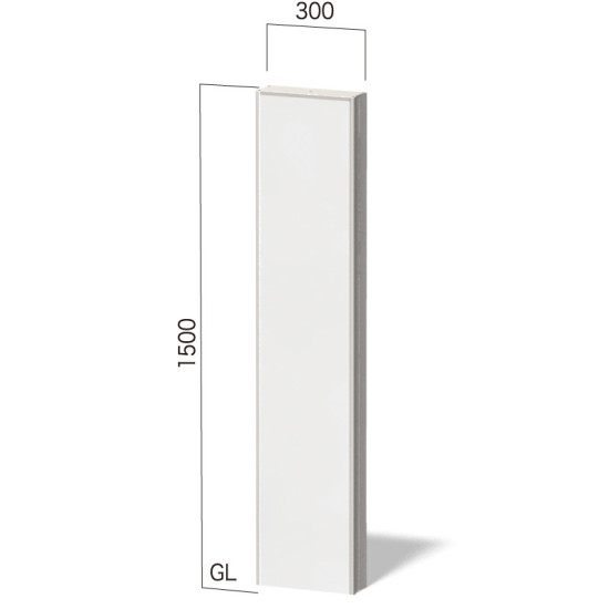 埋込式自立看板 タワーサイン ダイナスティ VD-2 (地上高W300xH1500) ローコストモデル 