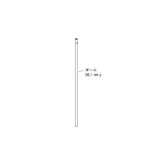 3WAYベース用ポール (38.1φ×1800) (395-15)