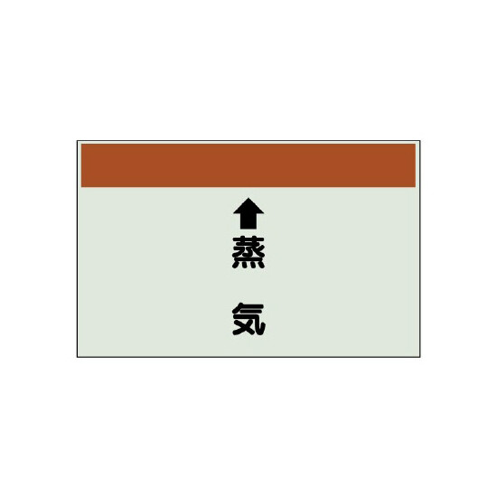 配管識別シート(中)　250×700 ↑蒸気 (402-25)