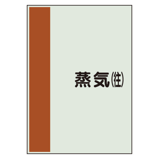 配管識別シート 蒸気(往) 極小(300×250) (409-82)