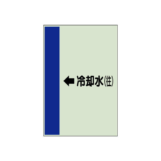 配管識別シート（横管用） ←冷却水(往) 大(1000×250) (411-19)