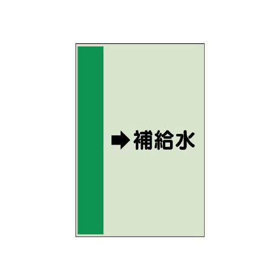 配管識別シート（横管用） →補給水 中(700×250) (412-28)