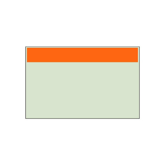 配管識別シート（大） 帯色：黄赤（マンセル値3.75YR 6.5/14） (414-03)