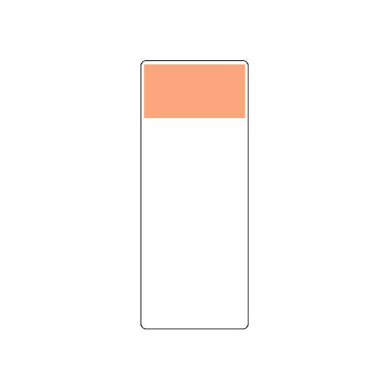 短冊型表示板 帯色：うすい黄赤（マンセル値3.75YR 8/6） (422-14)