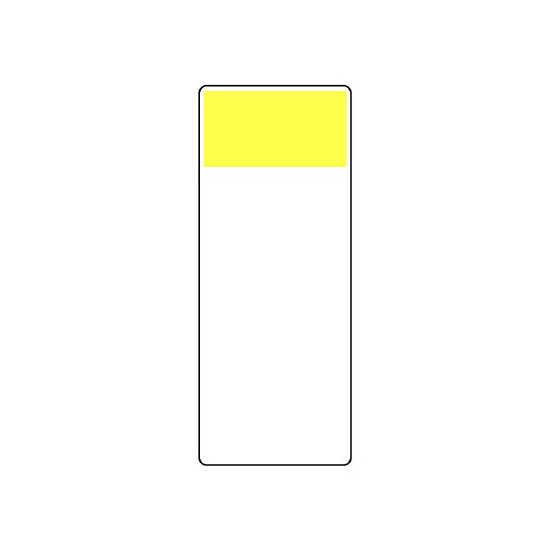 短冊型表示板 帯色：明るい黄（マンセル値7.5Y 8.5/11） (422-24)