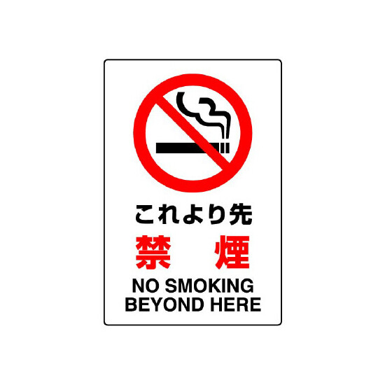 JIS規格安全標識 ボード これより先禁煙 450×300 (802-171A)