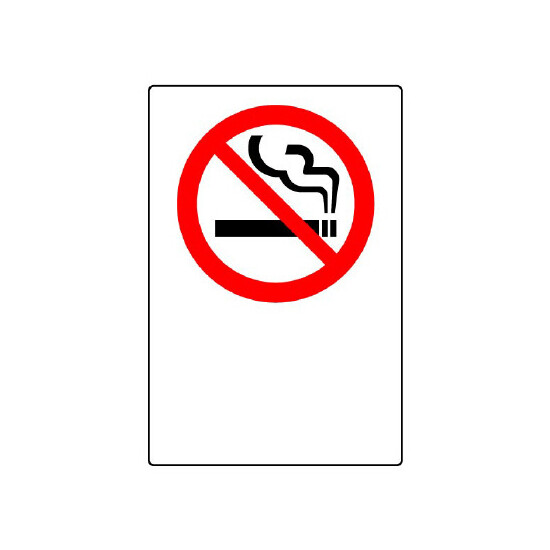 JIS規格安全標識 (ステッカー) 禁煙マークのみ 5枚入 (803-33B)