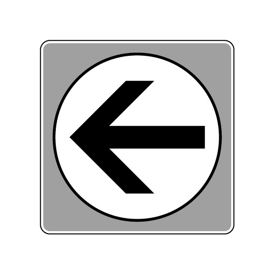 フロアカーペット用標識 矢印 大 白 (819-572)