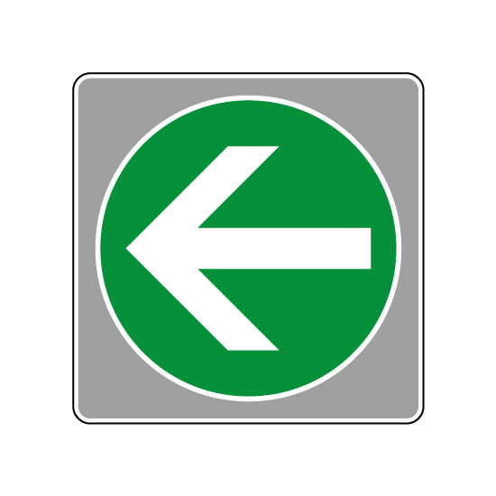 フロアカーペット用標識 矢印 大 緑 (819-575)