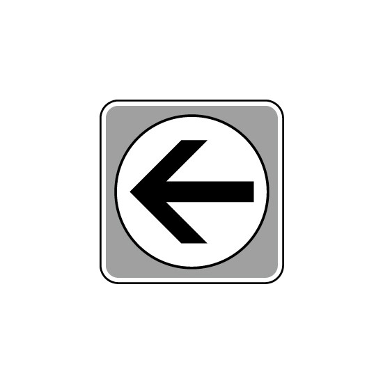 フロアカーペット用標識 矢印 小 白 (819-582)