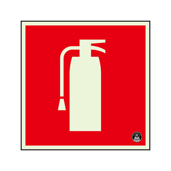 消防標識消火器蓄光(図記号のみ) 150角 (825-19A)