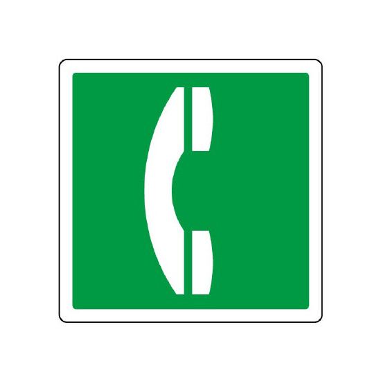 ピクトサイン 電話 100mm角・2枚1組 (839-11C)