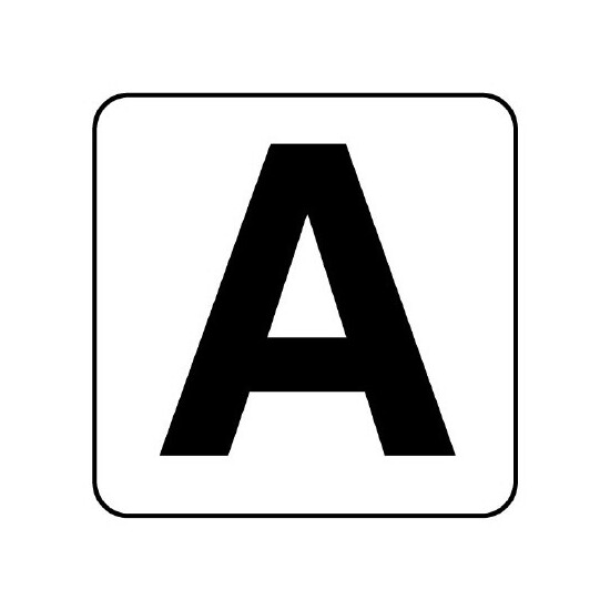 アルファベットステッカー(中)5枚入 A (845-81A)