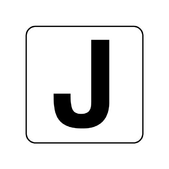 アルファベットステッカー(小)5枚入 J (845-80J)