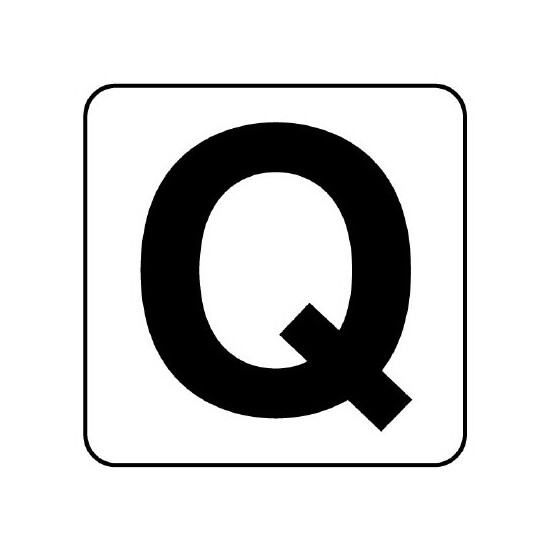 アルファベットステッカー(中)5枚入 Q (845-81Q)