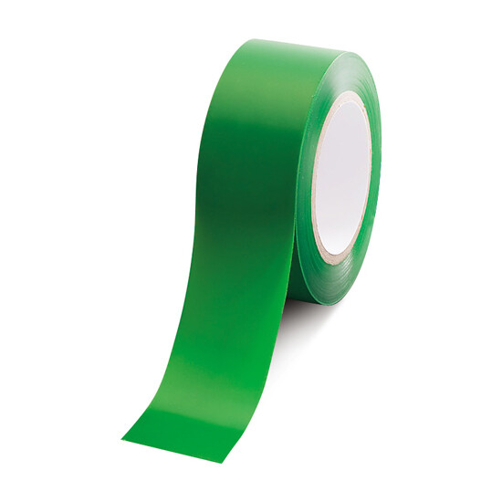 ローコスト屋内床貼テープ (セパ無) 50mm幅×33m巻 カラー:緑 (863-384A)
