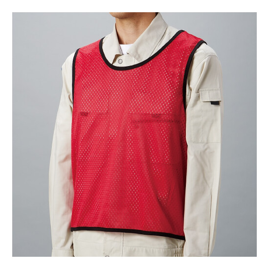 メッシュビブス レッド L(F) (873-67R-L)