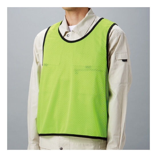 メッシュビブス 蛍光イエロー L(F) (873-67Y-L)