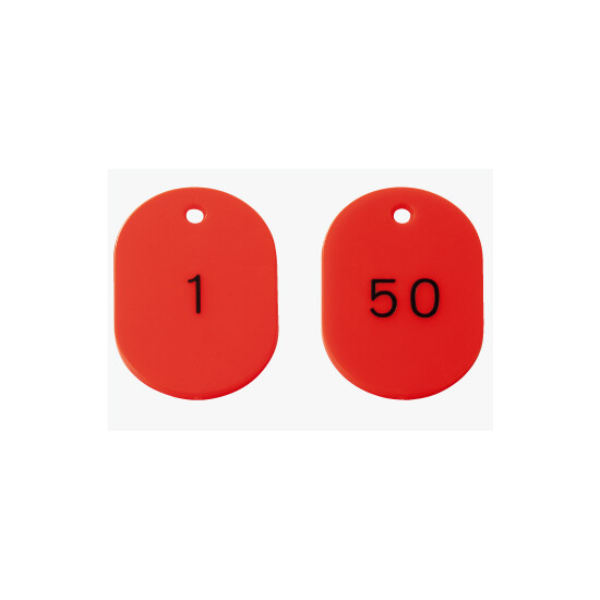 番号札60×40  50枚組 1~50 赤 (877-616)