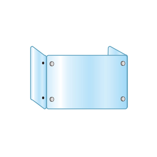 3面・コの字型アクリルパーテーション (飛沫感染プロテクションガード)  3面 600×900×300 (APT3F600X900X300)