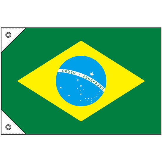販促用国旗 ブラジル サイズ:ミニ (23736)