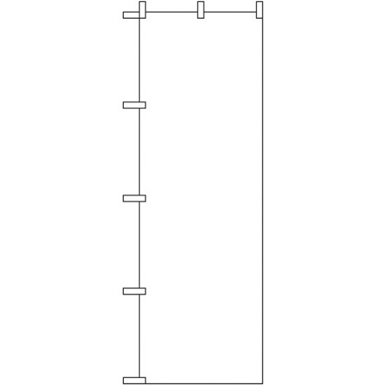 のぼり旗 無地 白 (2454)