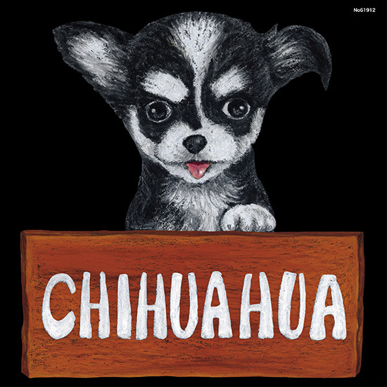 デコシール 犬 チワワ サイズ:ミニ W100×H100 (62062)