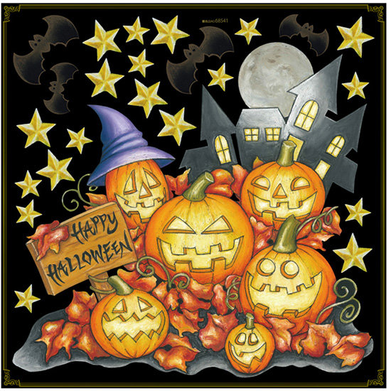 ハロウィン かぼちゃ ボード用イラストシール (68541)