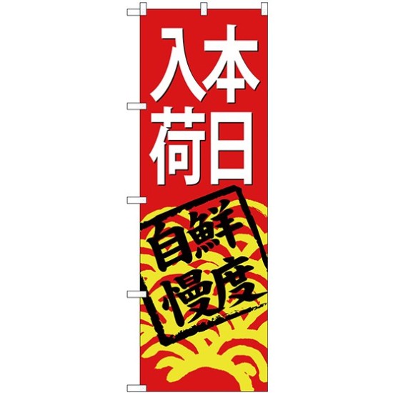 (新)のぼり旗 本日入荷(赤地) (SNB-4298)