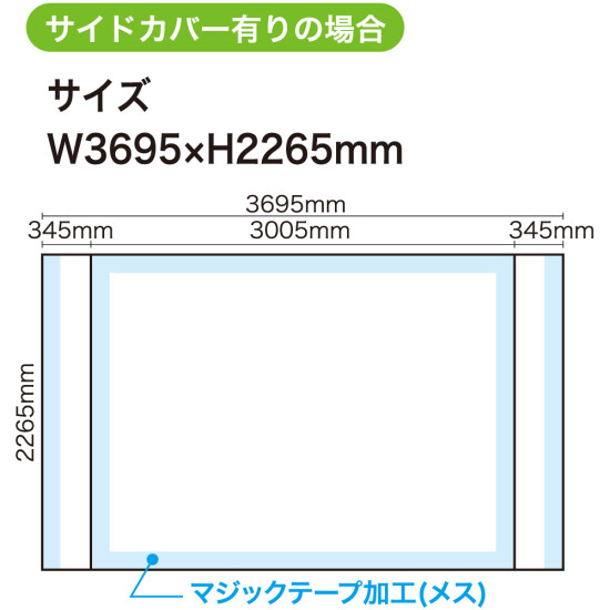 ■サイドカバー有りの制作サイズ