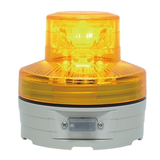電池式LED回転灯 ニコUFO Φ76 黄 点灯方式:手動 (VL07B-003AY)