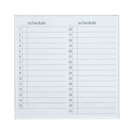 ホワイトボード MRシリーズ (壁掛) スケジュール MR33Y 板面寸法 W910×H910 (MR33Y)