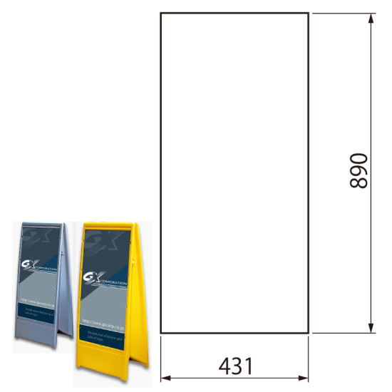 ユニオンサイン(UNI-01)の面板寸法図