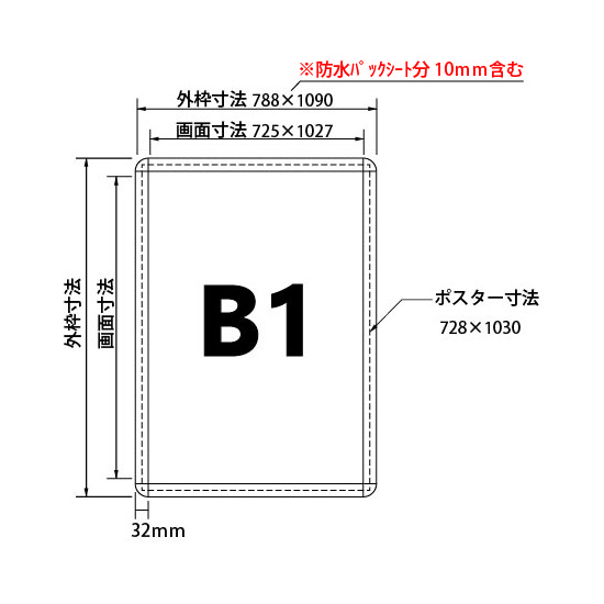 ■寸法図:B1サイズ