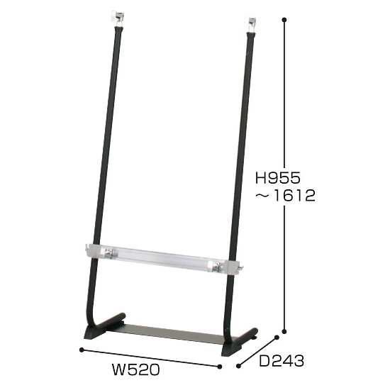 省スペース傾斜パネルスタンド 寸法図