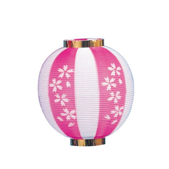 【2025年春商品】ポリ尺丸提灯 桜柄 (No177-14_01)