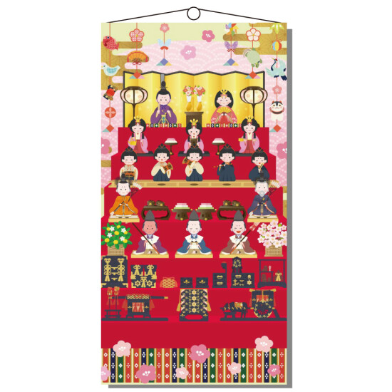 【2025年春商品】タペストリー(防炎)ひなまつり (No177-22_05)