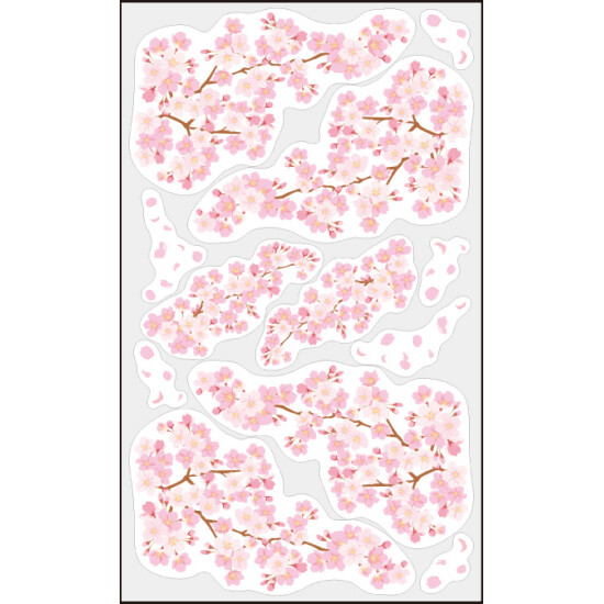ウィンドウステッカー桜 100×60cm (No167-15_01)