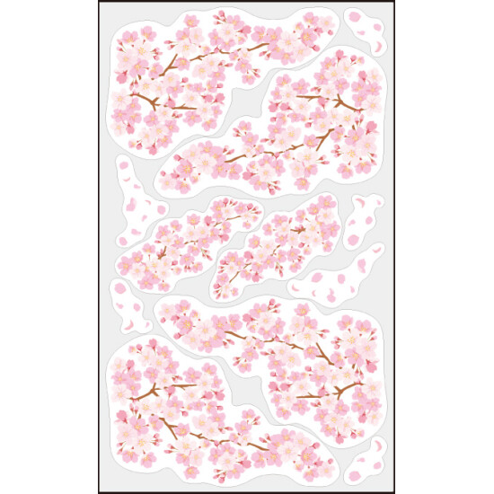 【2025年春商品】ウィンドウステッカー 桜 100×60cm (No177-07_01)