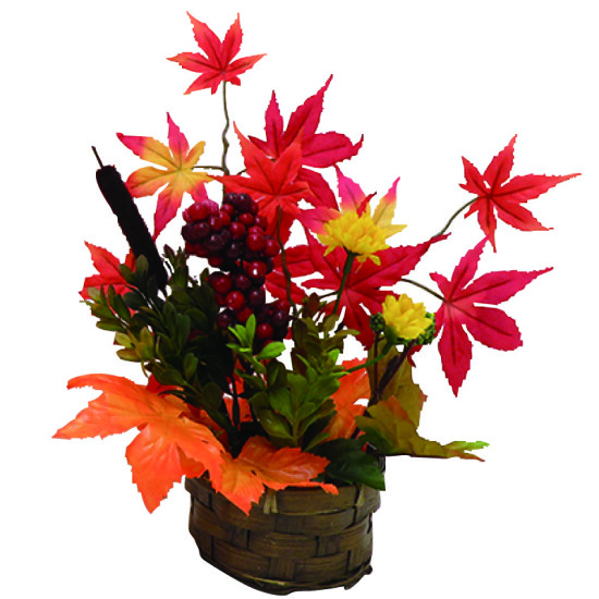 【2024年秋商品】紅葉盛カゴアレンジレッド(No175-2401)