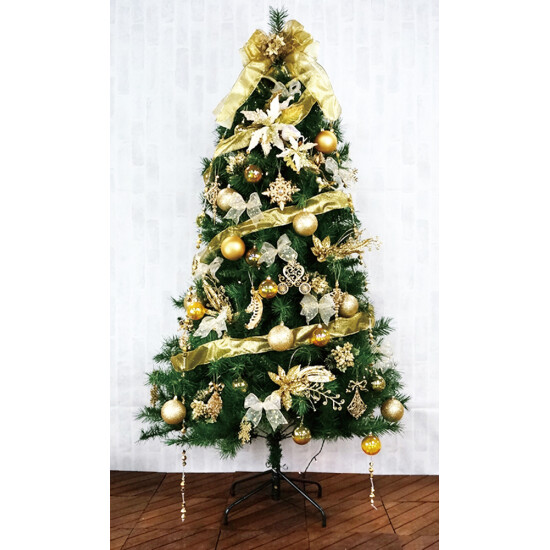 【2024年商品】カナディアンツリーセットゴールド180cm (No.045305)