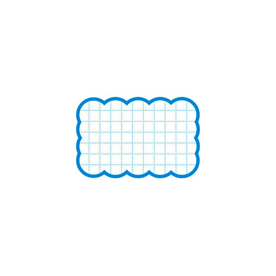 カード 16-4154 抜型カード四角 中 ブルー