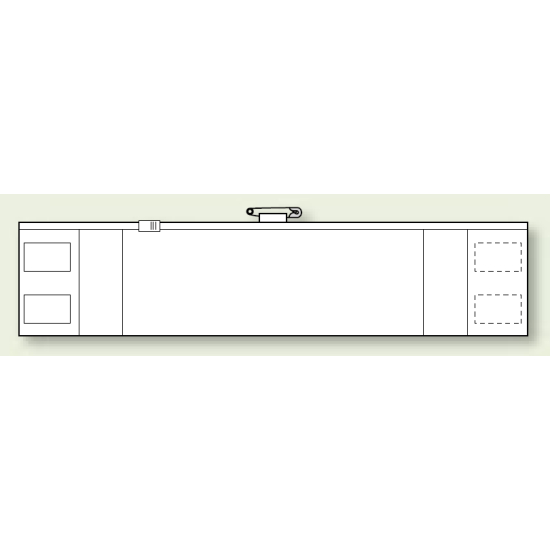 白無地 ファスナー付腕章 (差し込み式) 90×420 (366-92A)